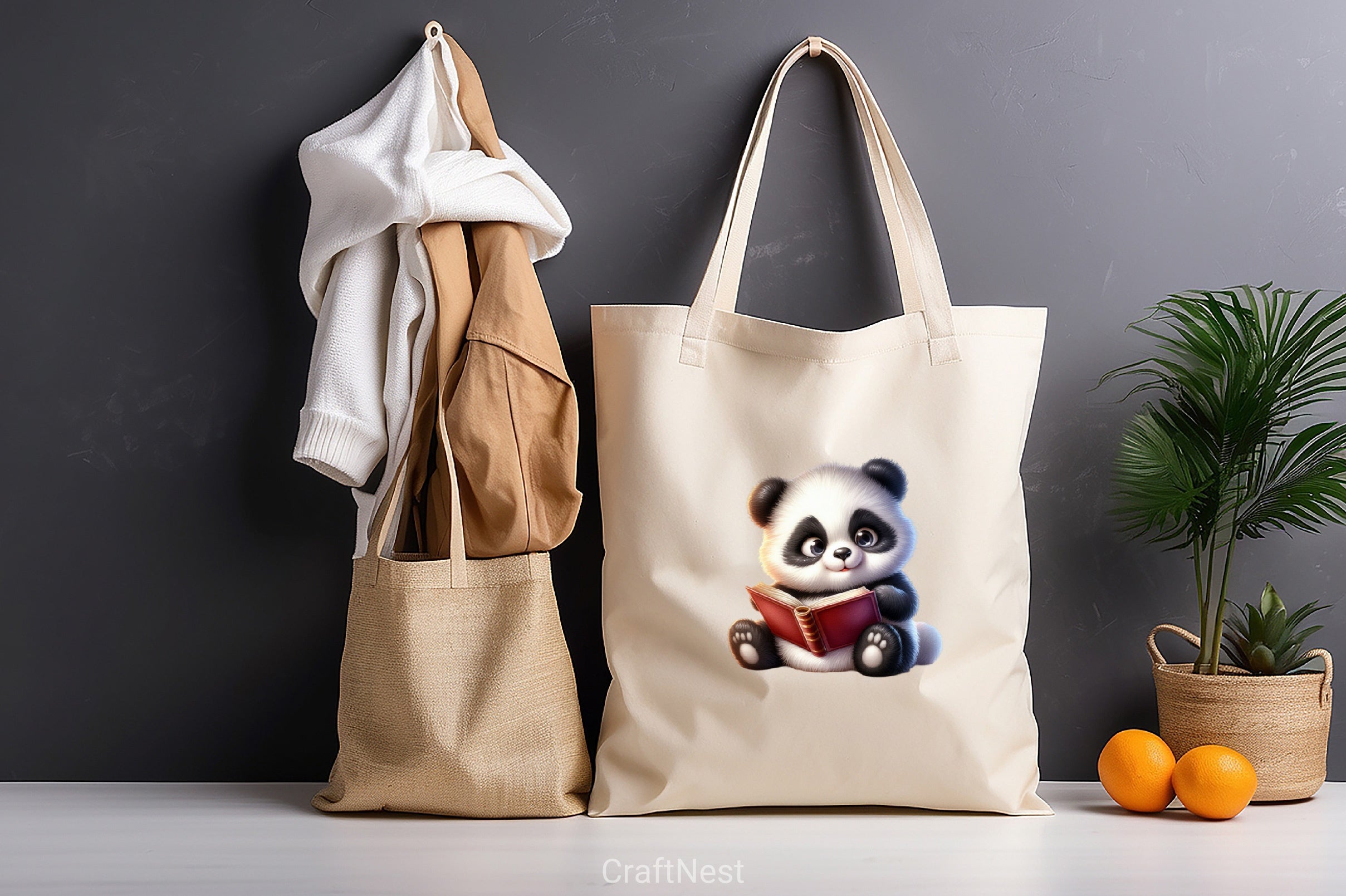 Panda Reading Book Clipart Bundle - CraftNest - Digital Crafting and Art