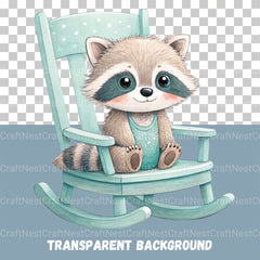 Rocking Chair Nursery Animals Clipart Bundle - CraftNest - Digital Crafting and Art