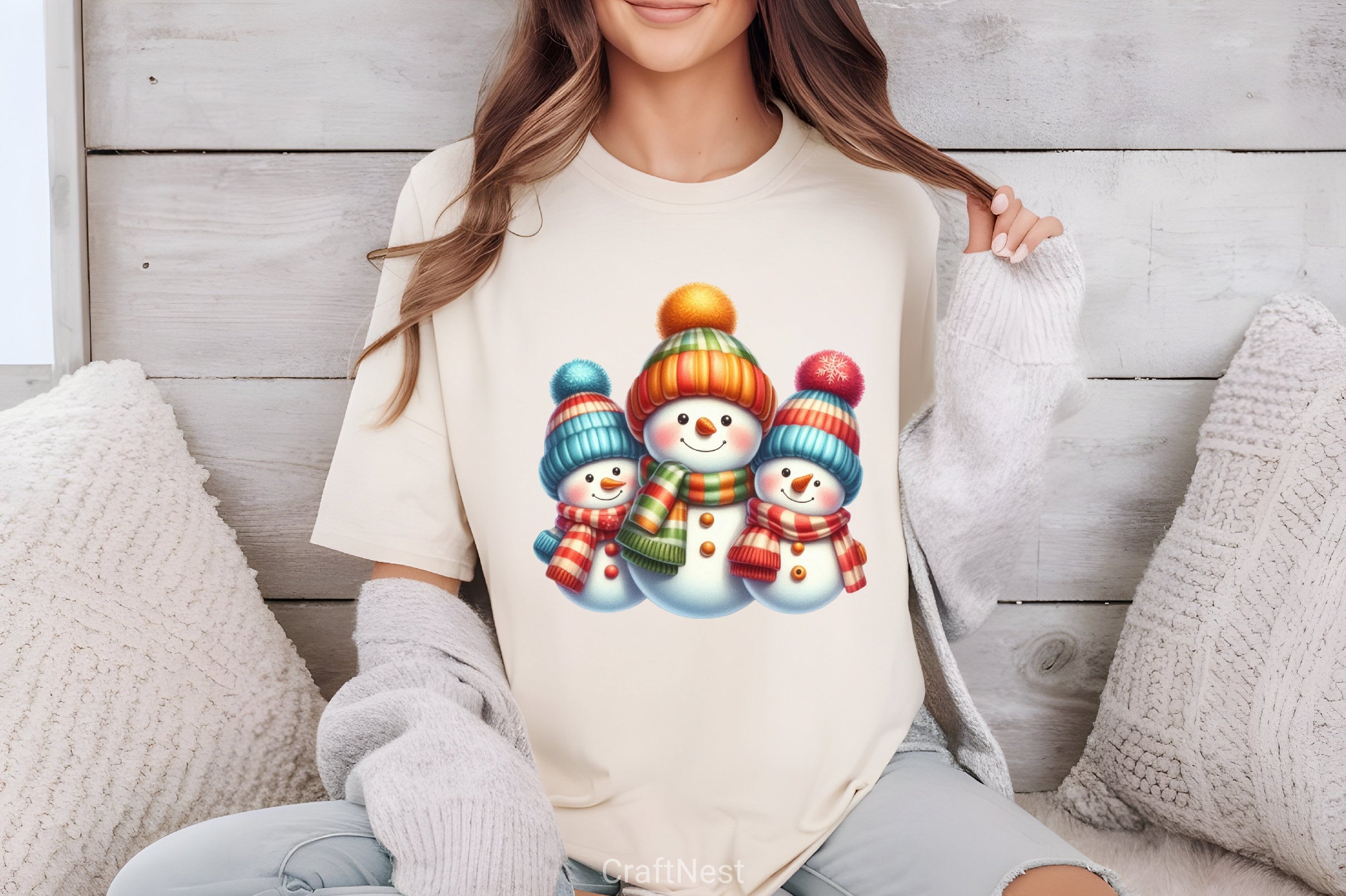 Cute Snowman Clipart Bundle - CraftNest - Digital Crafting and Art