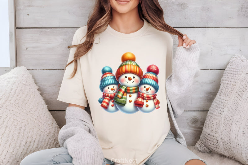 Cute Snowman Clipart Bundle - CraftNest - Digital Crafting and Art