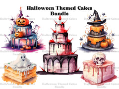 Halloween Themed Cakes Clipart - CraftNest