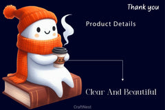 Halloween Ghost Drink Coffee Clipart Bundle 3 - CraftNest - Digital Crafting and Art