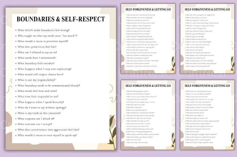Self-Compassion Prompt Book for Personal Growth - CraftNest - Digital Crafting and Art