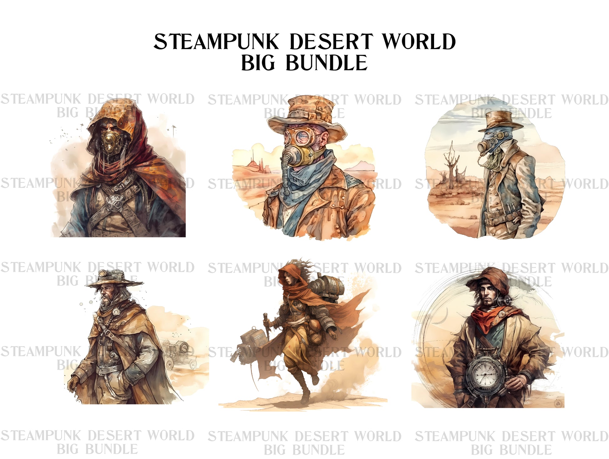 Steampunk Desert World Clipart - CraftNest