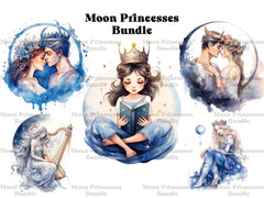 Moon Princesses Clipart - CraftNest