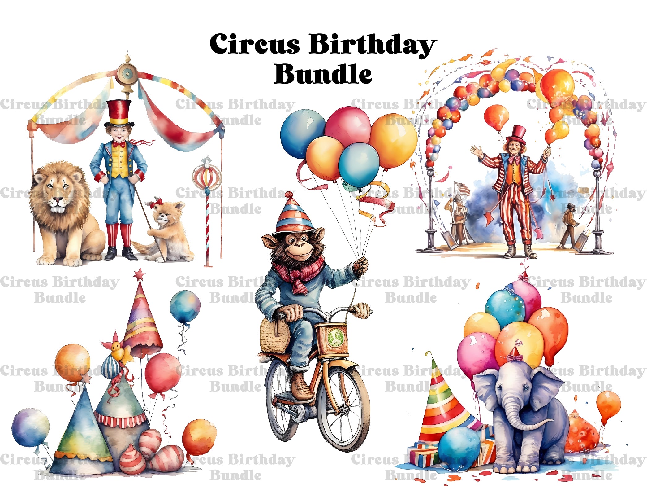 Circus Birthday Clipart - CraftNest