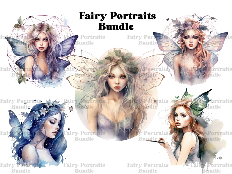 Fairy Portraits Clipart - CraftNest