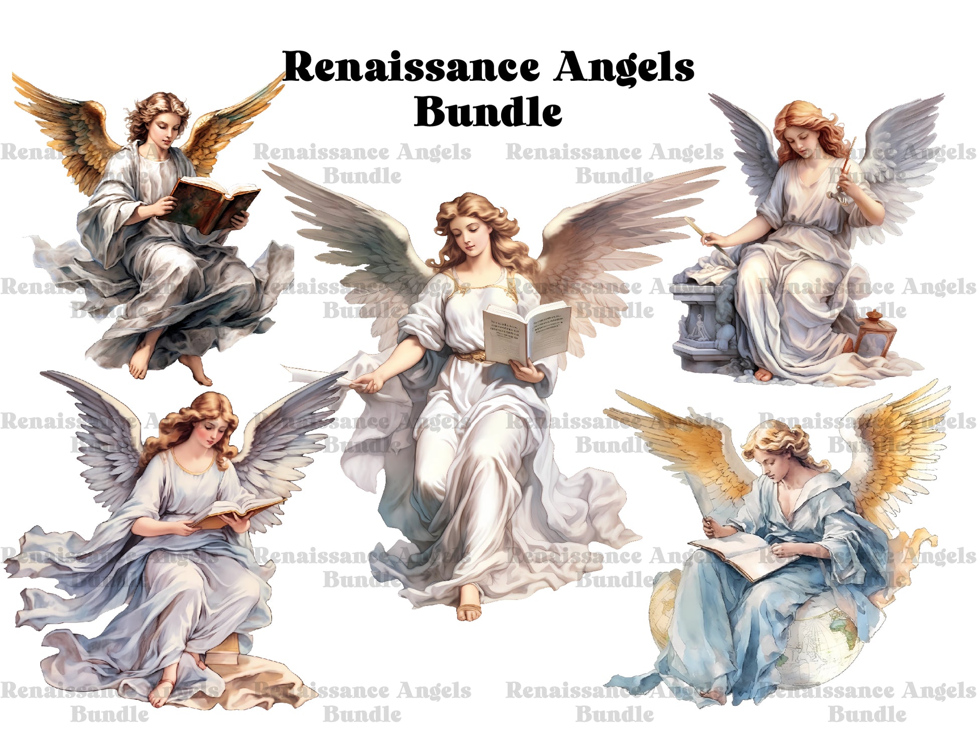 Renaissance Angels Clipart - CraftNest