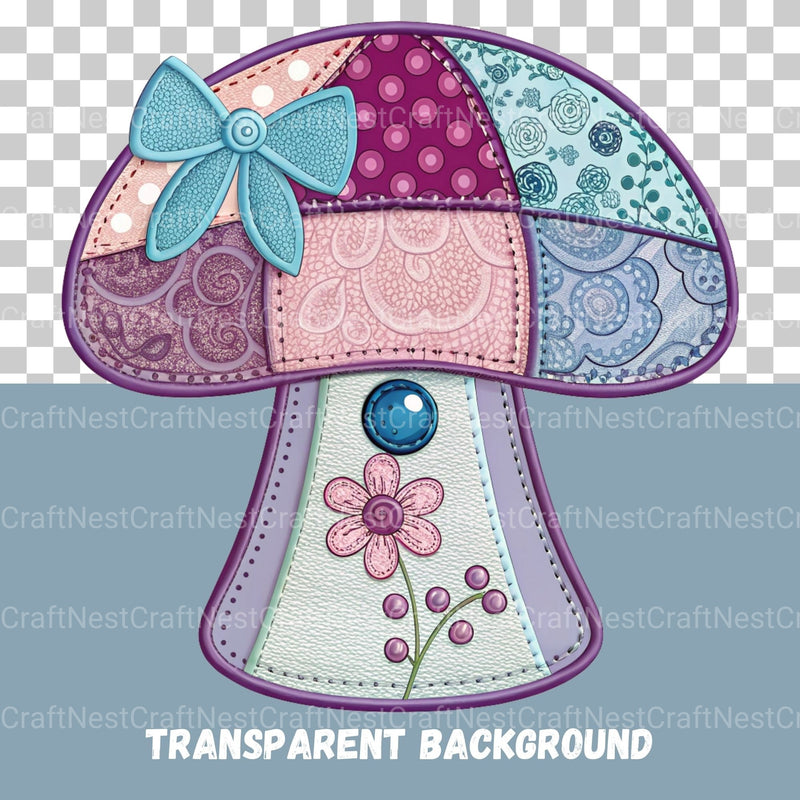 Quilted Mushrooms Clipart Bundle - CraftNest - Digital Crafting and Art