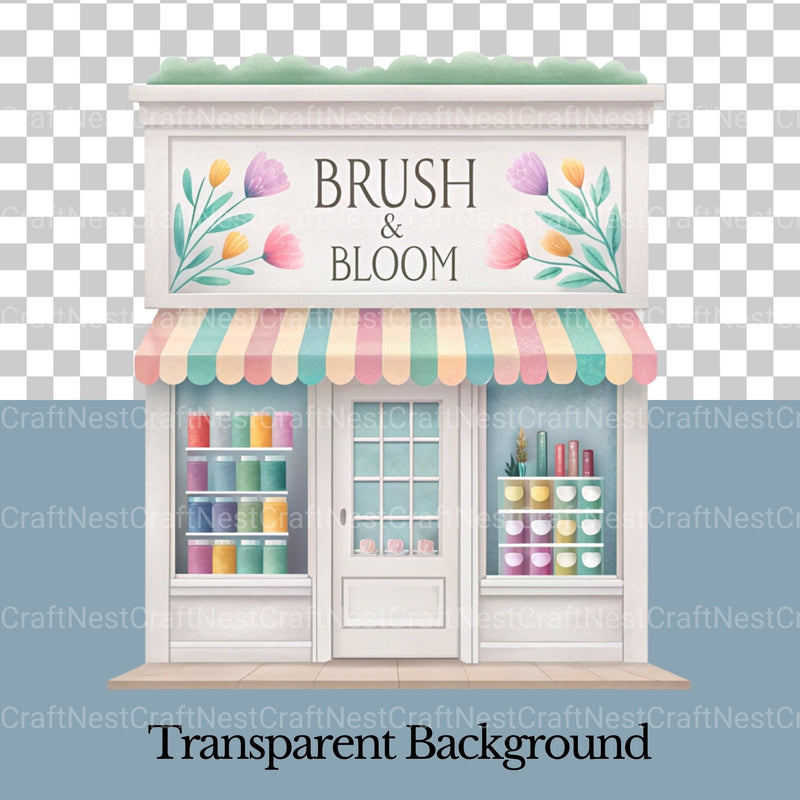 Village Shops Artist'S Alley Clipart Bundle - CraftNest - Digital Crafting and Art