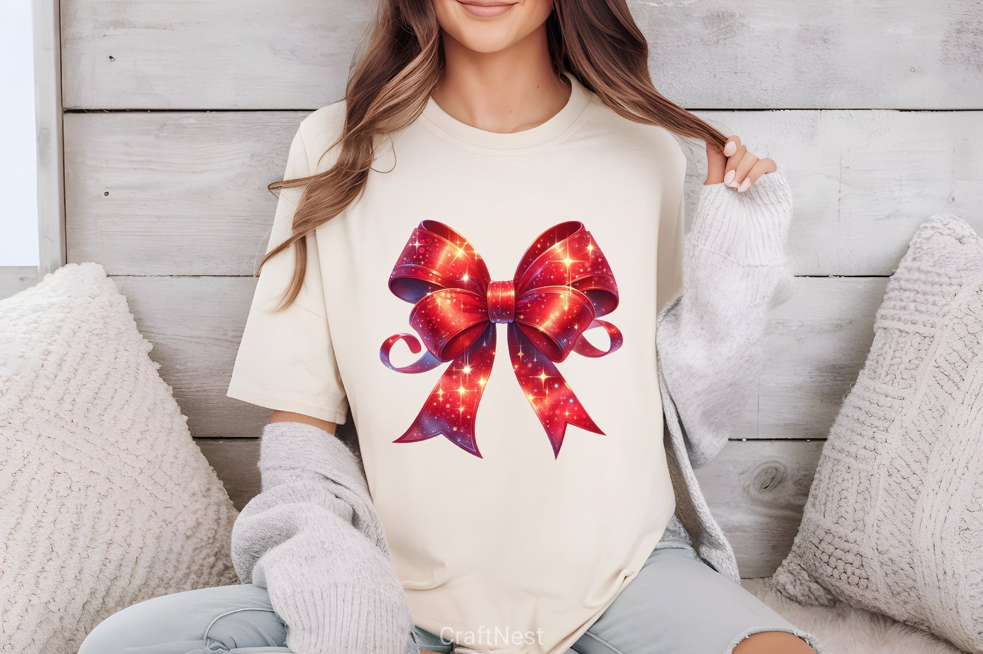 Christmas Red Coquette Bow Clipart Bundle 4 - CraftNest - Digital Crafting and Art