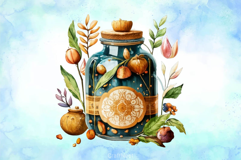 Magical Glass Jar Clipart Bundle - CraftNest - Digital Crafting and Art