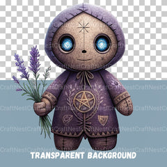 Purple Voodoo Dolls Clipart Bundle - CraftNest - Digital Crafting and Art