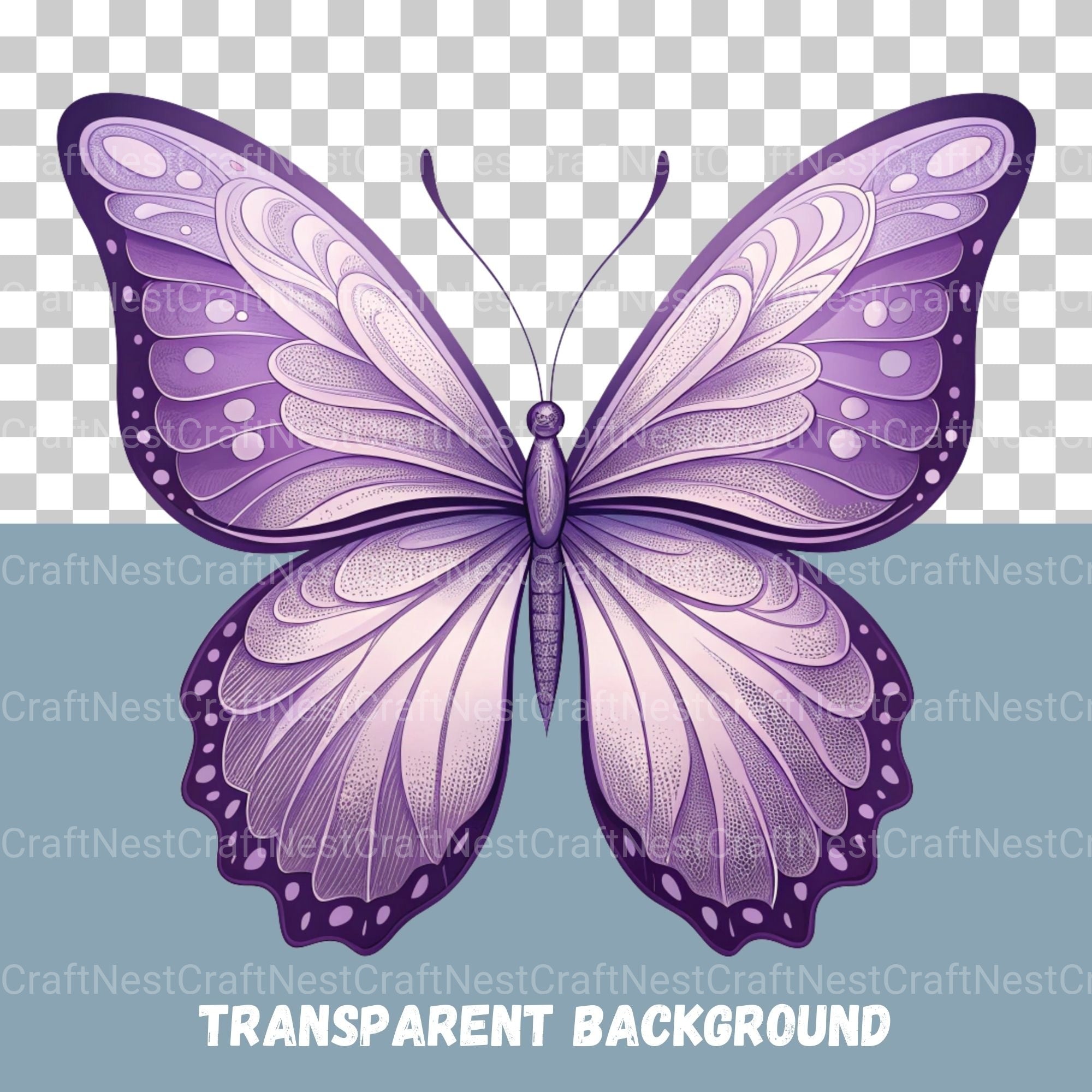Purple Butterflies 1 Clipart Bundle - CraftNest - Digital Crafting and Art