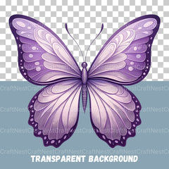 Purple Butterflies 1 Clipart Bundle - CraftNest - Digital Crafting and Art