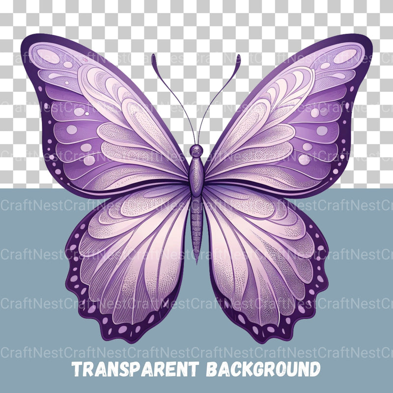 Purple Butterflies 1 Clipart Bundle - CraftNest - Digital Crafting and Art