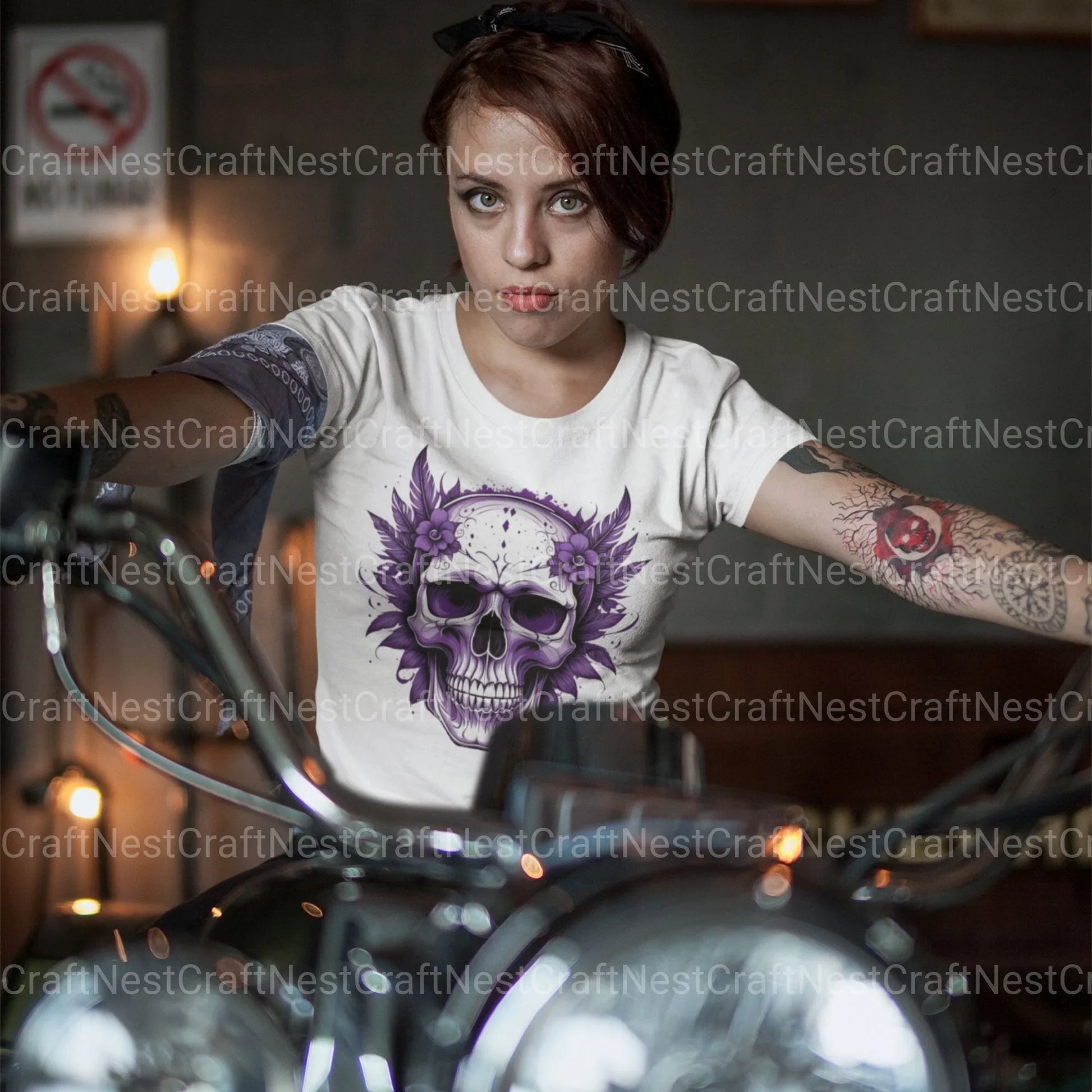 Skulls In Purple Clipart Bundle - CraftNest - Digital Crafting and Art