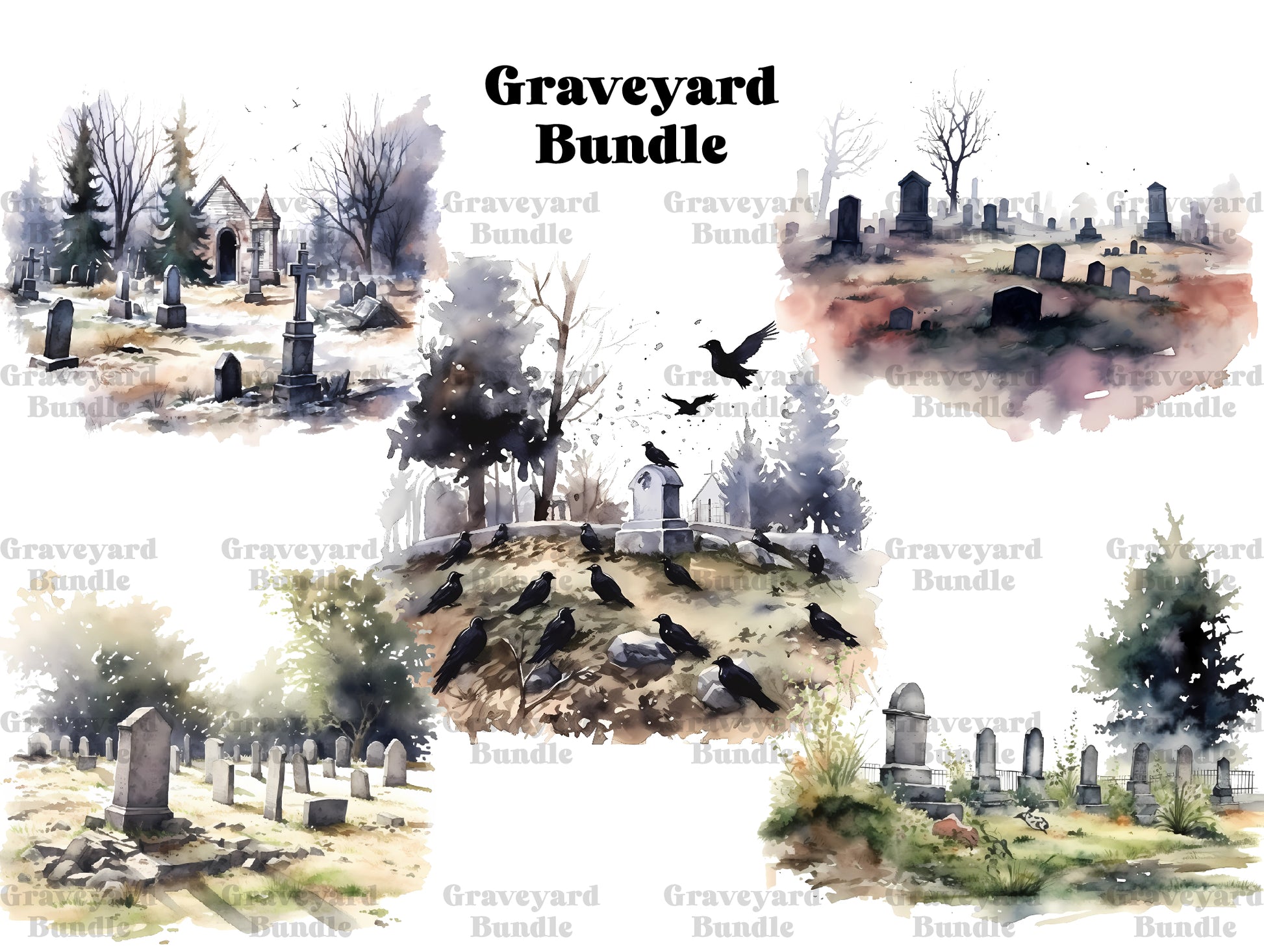 Graveyard Clipart - CraftNest