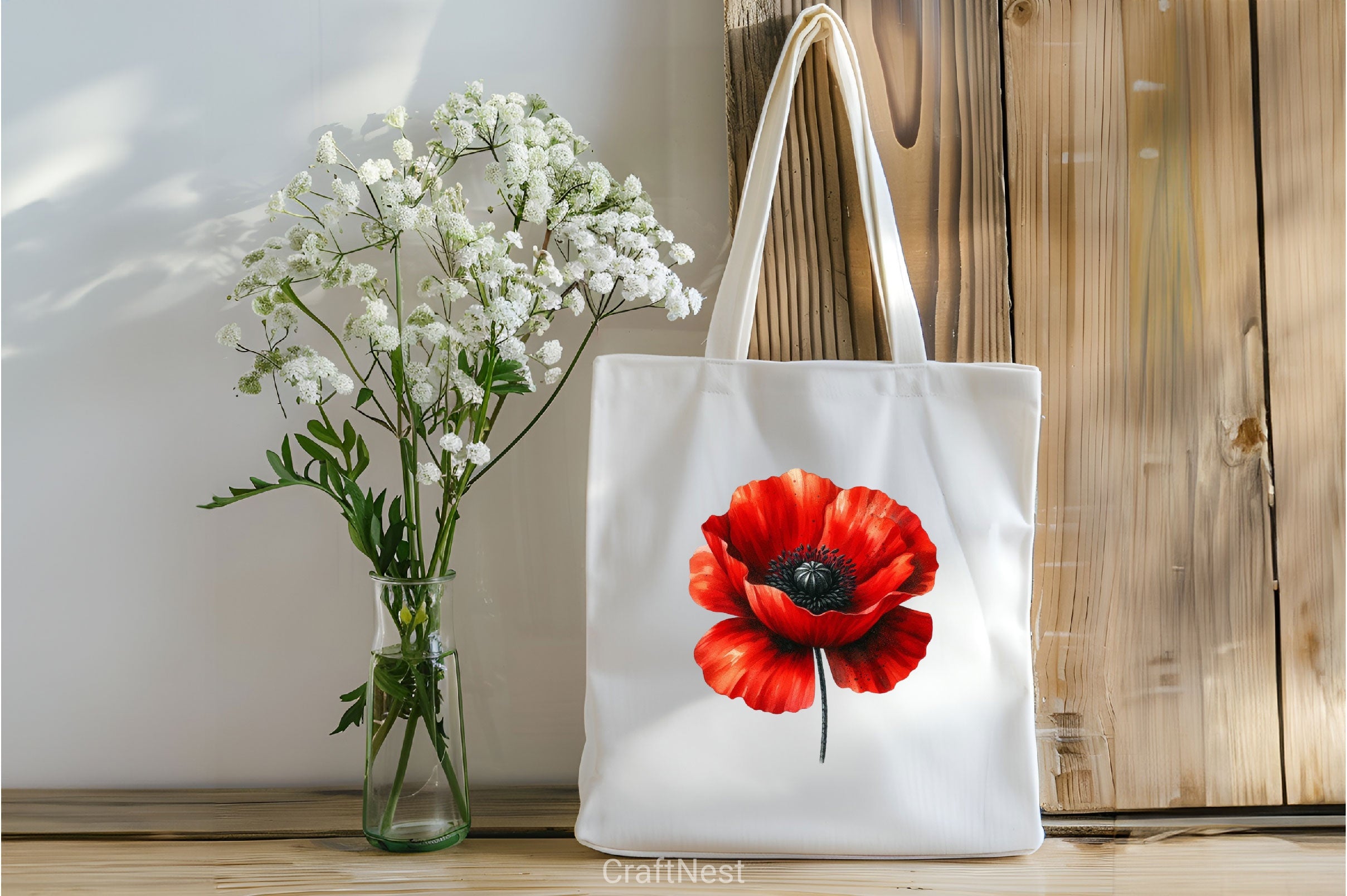 Aesthetic Poppy Flowers Clipart Bundle - CraftNest - Digital Crafting and Art