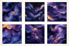 Purple And Gold Glitter Ink Textures - CraftNest - Digital Crafting and Art