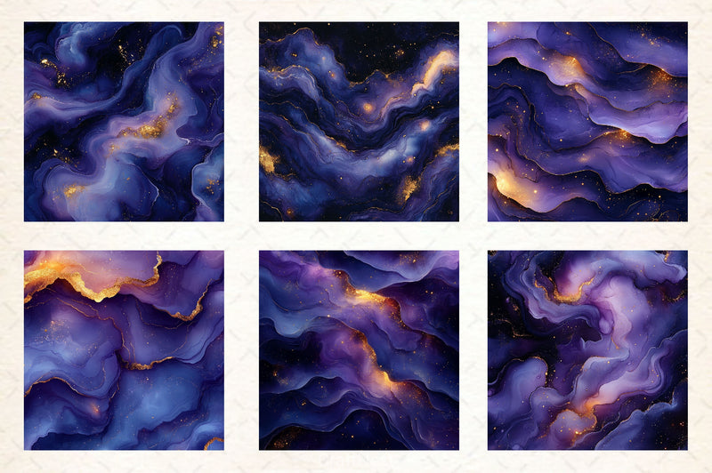 Purple And Gold Glitter Ink Textures - CraftNest - Digital Crafting and Art