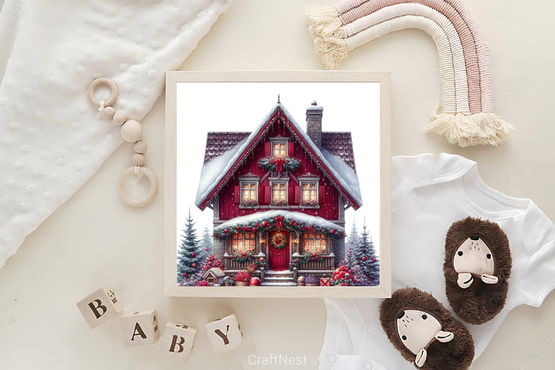 Maroon Christmas Clipart Bundle - CraftNest - Digital Crafting and Art