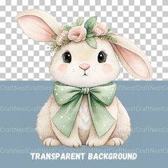 Bunnies Coquette Bow Clipart Bundle - CraftNest - Digital Crafting and Art