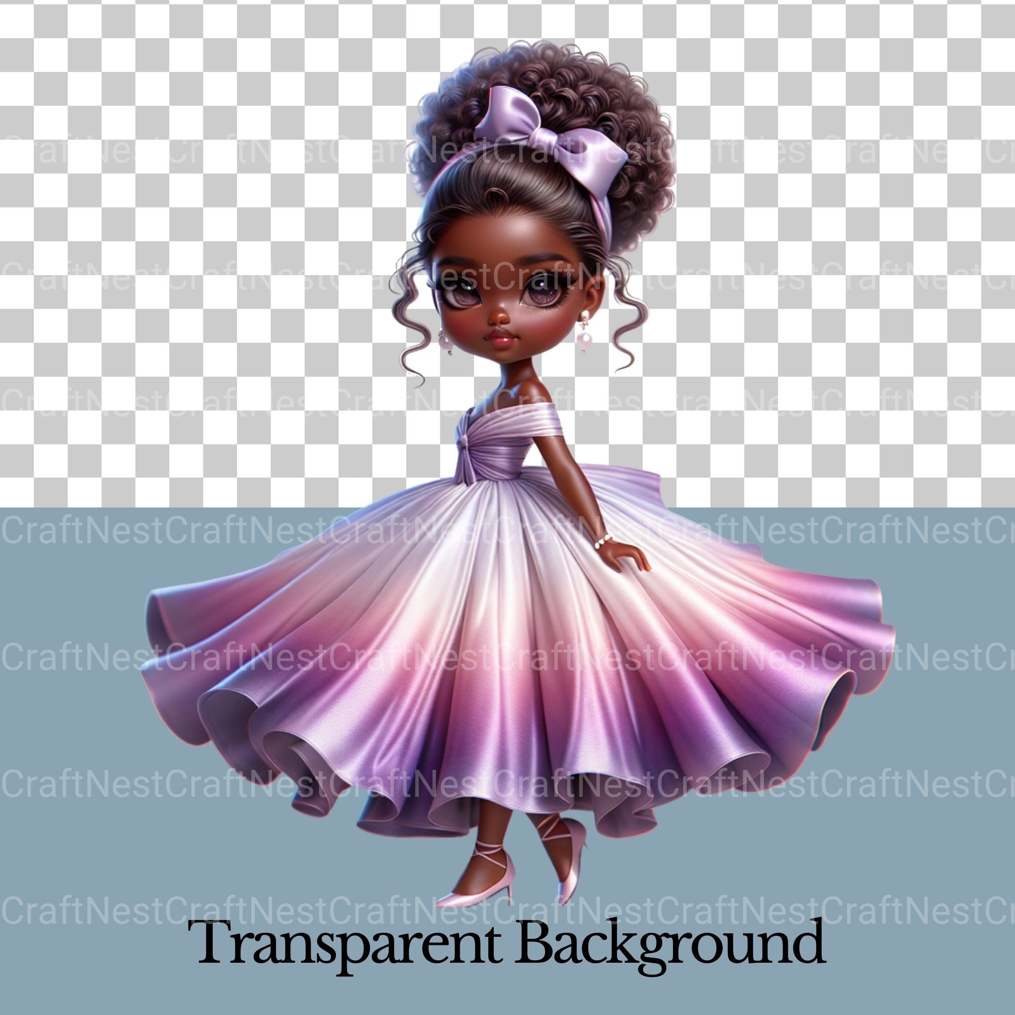 Black Girls Clipart Bundle - CraftNest - Digital Crafting and Art