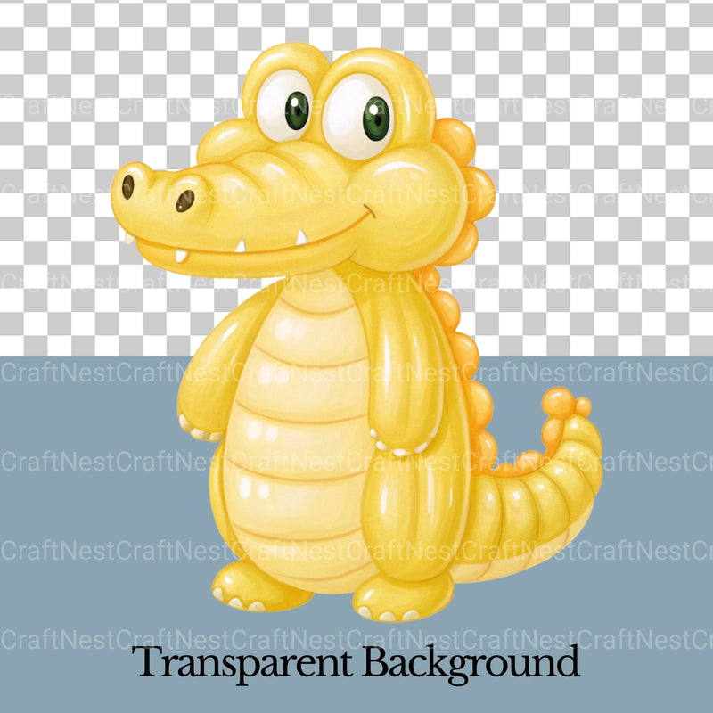 Balloon Animals Yellow Clipart Bundle - CraftNest - Digital Crafting and Art