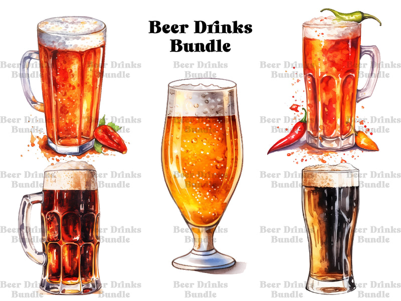 Beer Drinks Clipart - CraftNest