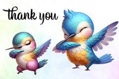 Cute Dabbing Hummingbird Clipart Bundle - CraftNest - Digital Crafting and Art