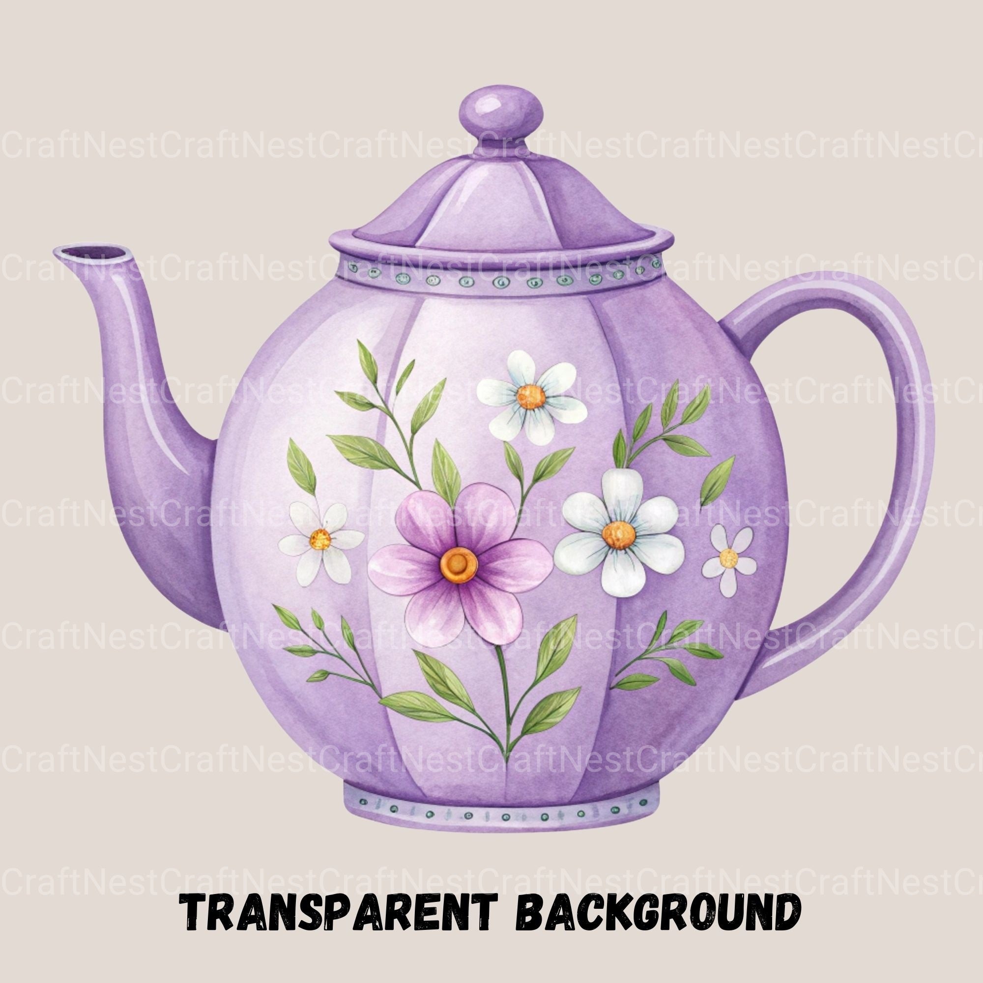 Tea Purple Clipart Bundle - CraftNest - Digital Crafting and Art