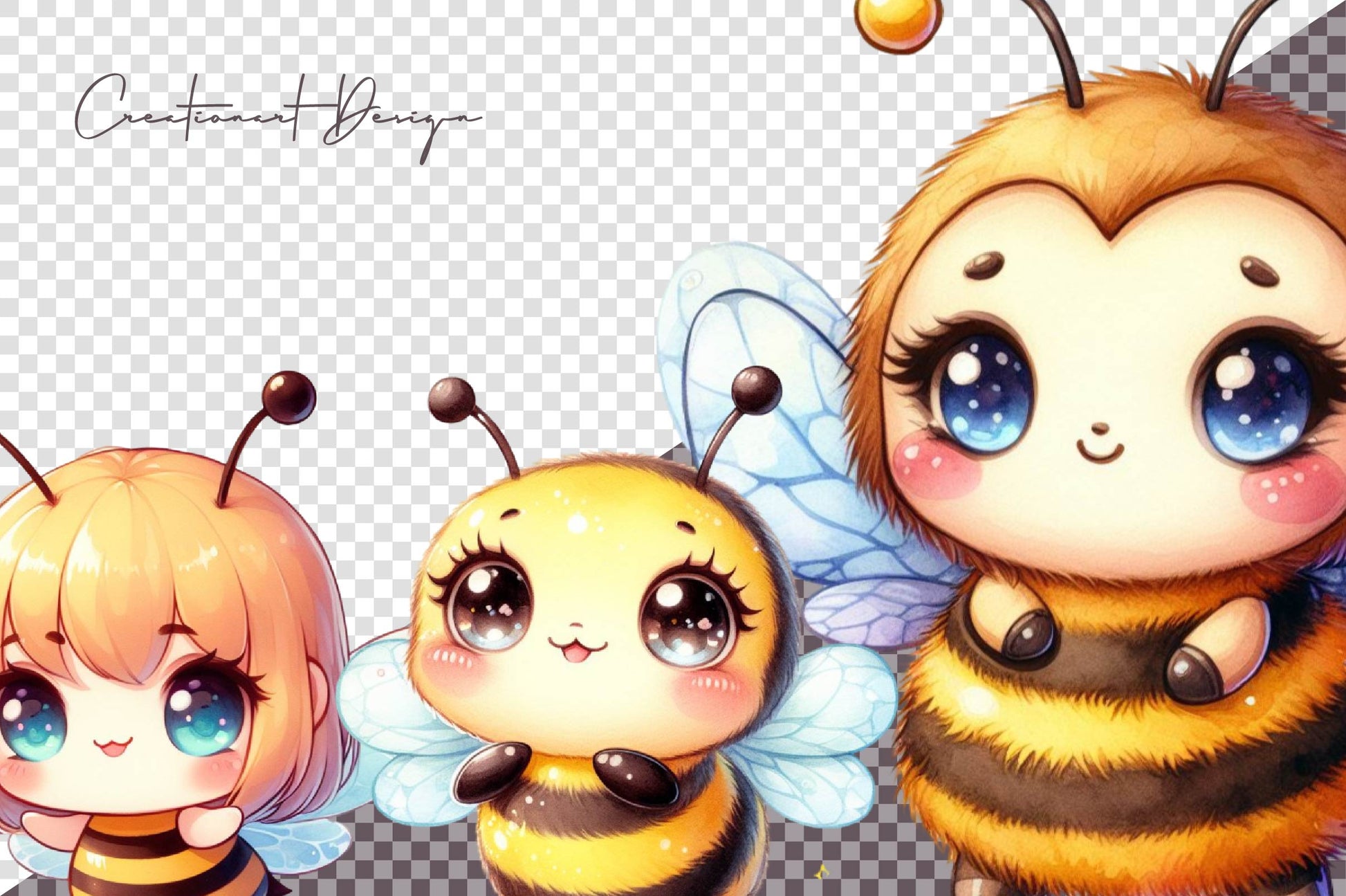 Bee Character Clipart Bundle - CraftNest - Digital Crafting and Art