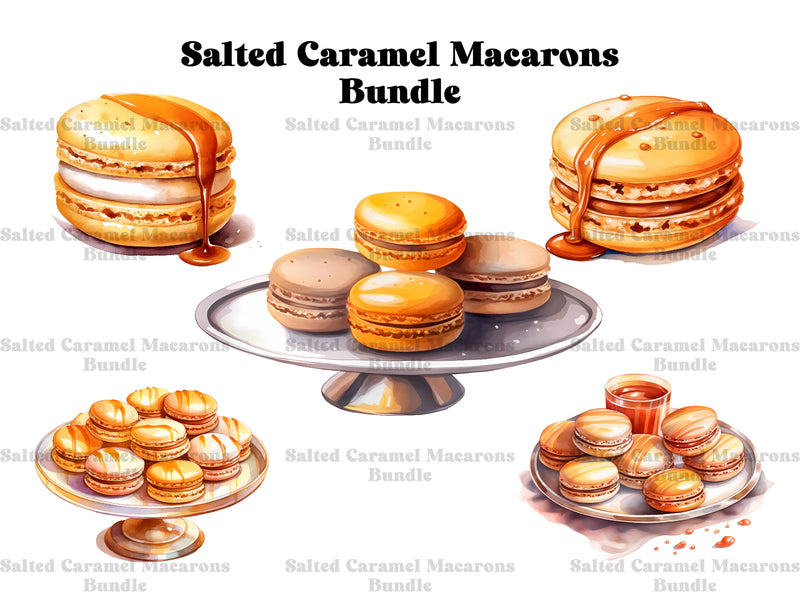 Salted Caramel Macarons Clipart - CraftNest