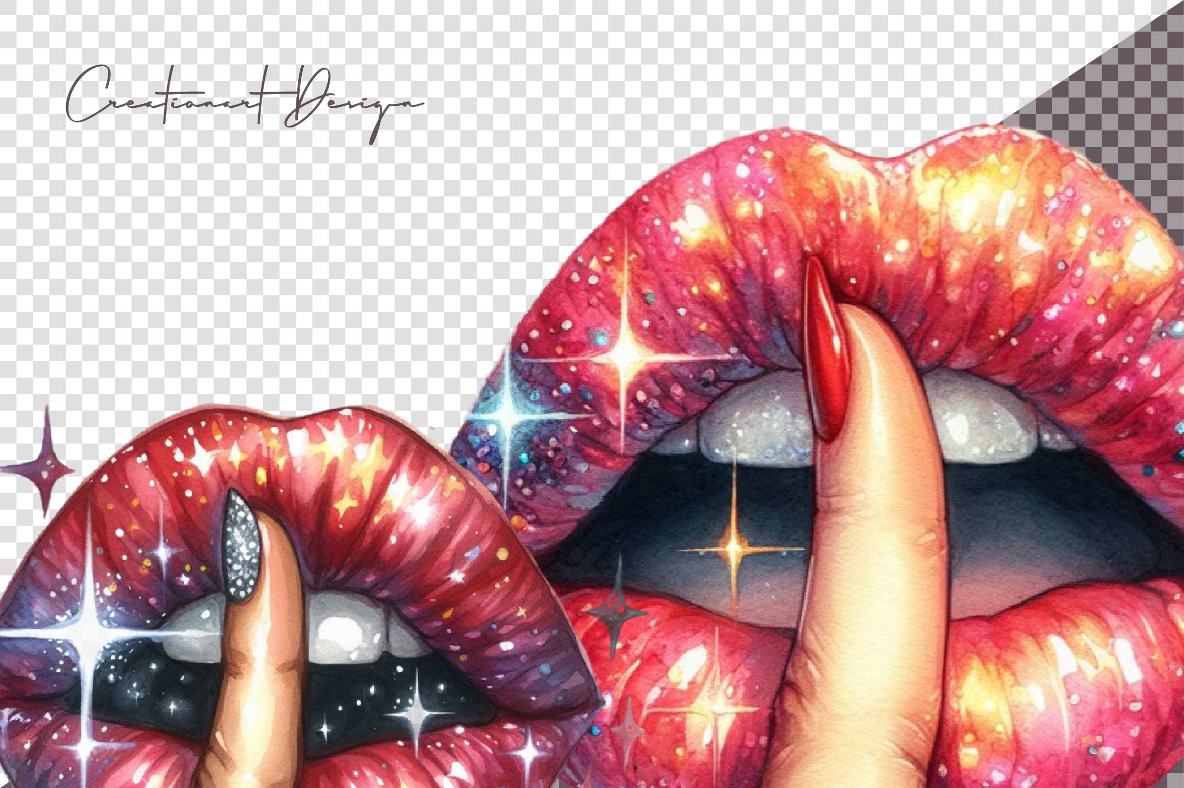 Kiss Lips Love Kisses Clipart Bundle 1 - CraftNest - Digital Crafting and Art