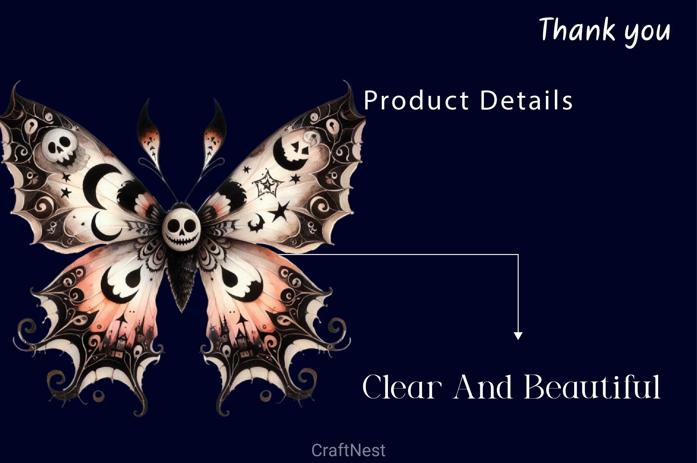 Halloween Butterfly Clipart Bundle - CraftNest - Digital Crafting and Art