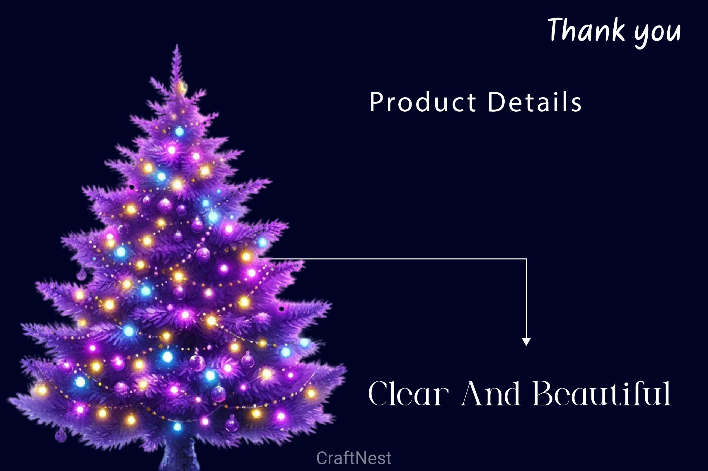 Purple Christmas Tree Clipart Bundle 2 - CraftNest - Digital Crafting and Art
