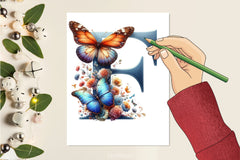 Butterfly Alphabet Clipart Bundle - CraftNest - Digital Crafting and Art