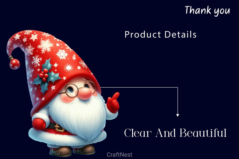 Christmas Gnome Clipart Bundle 9 - CraftNest - Digital Crafting and Art