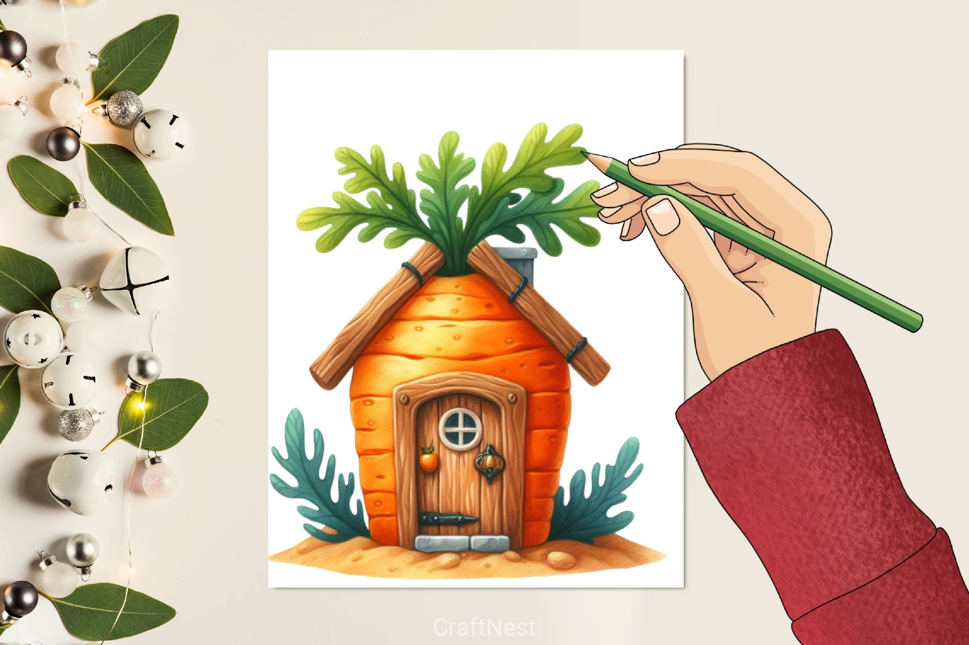 Easter Carrot House Clipart Bundle 2 - CraftNest - Digital Crafting and Art