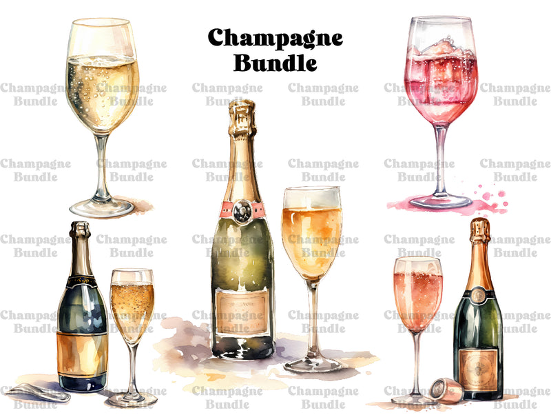 Champagne Clipart - CraftNest