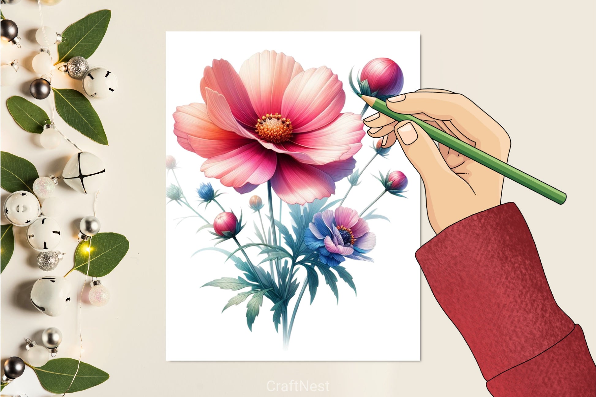 Vintage Flower Clipart Bundle - CraftNest - Digital Crafting and Art