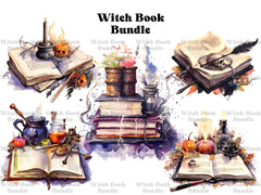 Witch Spell Books Clipart - CraftNest