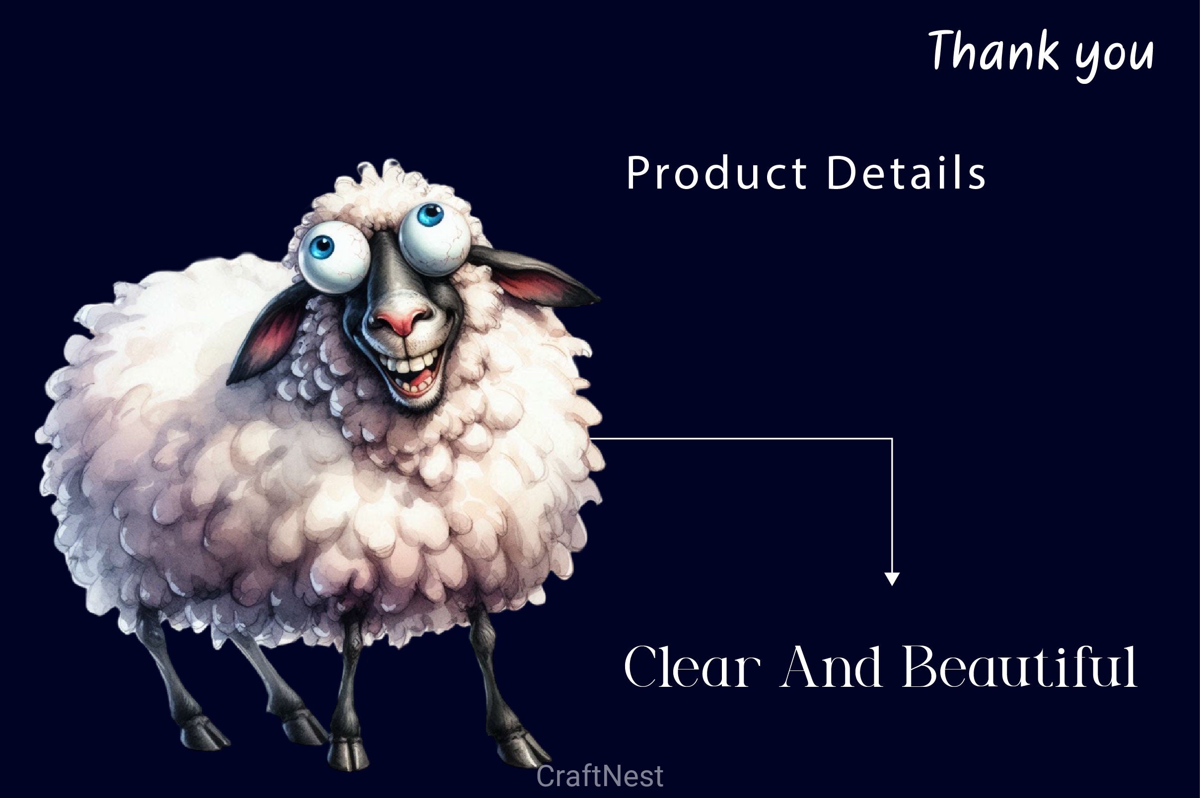 Funny Sheep Animals Clipart Bundle 4 - CraftNest - Digital Crafting and Art