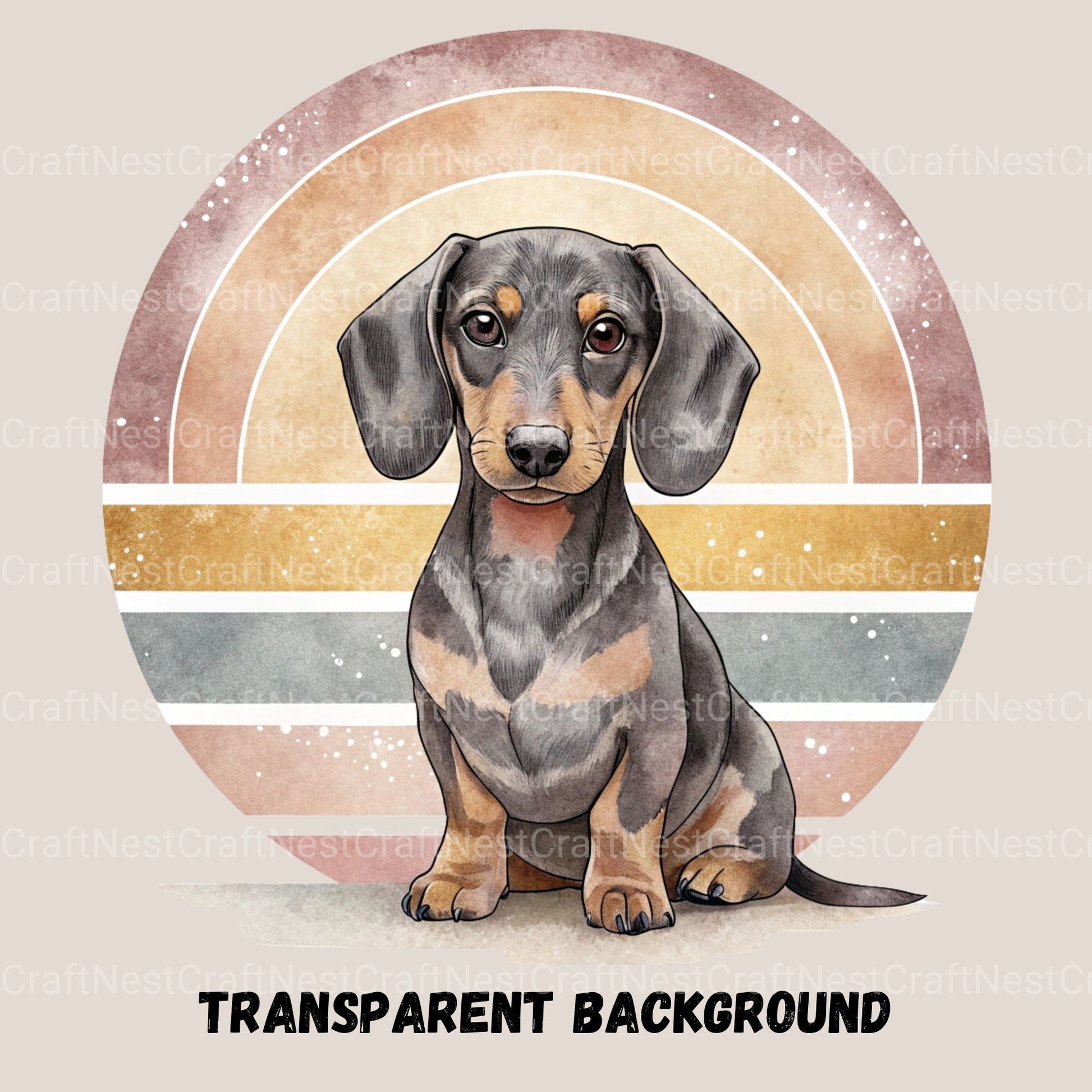 Dachshunds Vintage Sunset Clipart Bundle - CraftNest - Digital Crafting and Art