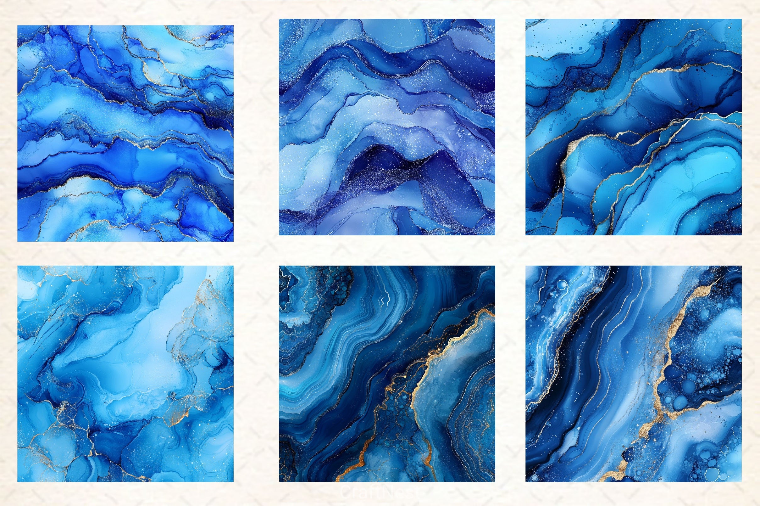 Blue Glitter Ink Digital Paper - CraftNest - Digital Crafting and Art