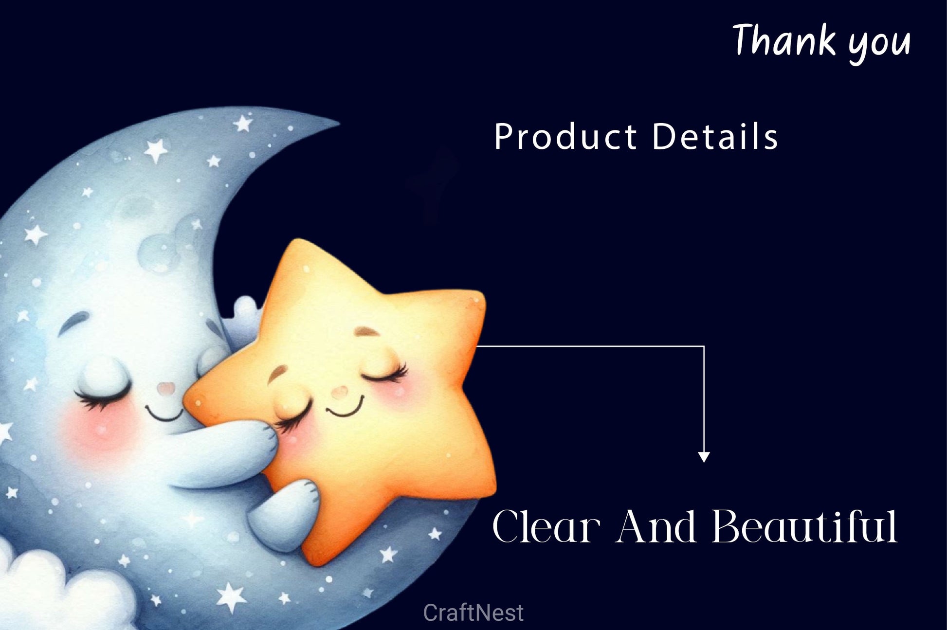Sleepy Moon Clipart Bundle 3 - CraftNest - Digital Crafting and Art