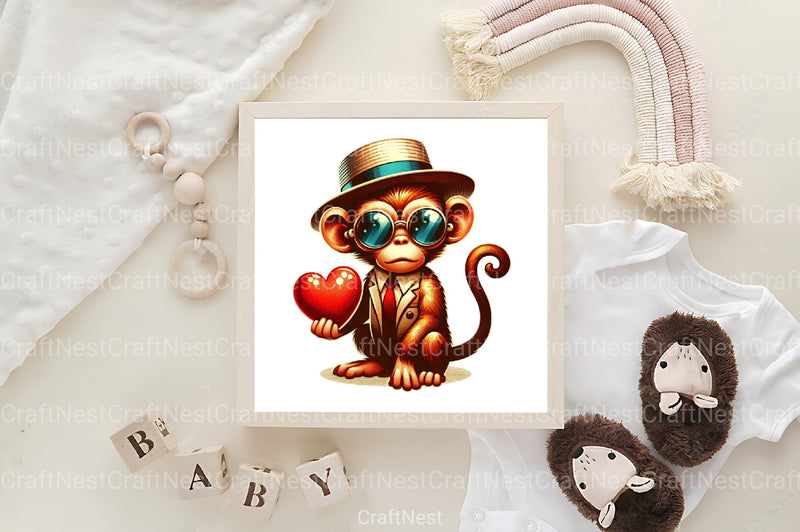 Valentine Animals Clipart Bundle 9 - CraftNest - Digital Crafting and Art