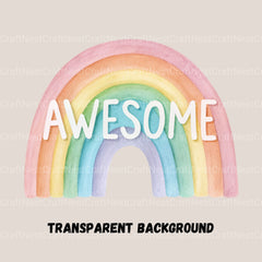 Rainbows Positive Words Clipart Bundle - CraftNest - Digital Crafting and Art