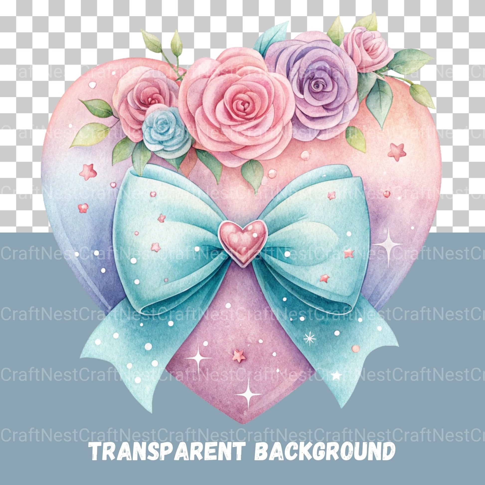Heart Coquette Bow Clipart Bundle - CraftNest - Digital Crafting and Art